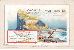 Chromos -COR11219 - Cacao Van Houten- Détroit De Gibraltar -  8x12cm Env. - Van Houten