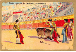 Chromos - COR10190 - Chocolat Carpentier - Scène De Corrida -   6x10 Cm Environ - Autres & Non Classés