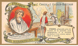 Chromos - COR10170 - Chocolat Guérin-Boutron -Les Bienfaiteurs De L'humanité - Strabon - 6x10 Cm Environ - Guerin Boutron
