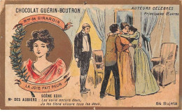 Chromos - COR10164 - Chocolat Guérin-Boutron - Auteurs Célèbres- Mme De Girardin - En L'état - Décollée- 6x10 Cm Environ - Guérin-Boutron