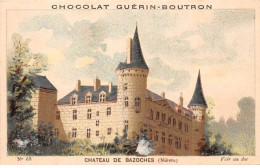 Chromos -COR12088 - Chocolat Guérin-Boutron - Château De Bazoches - Nièvre  - 6x11cm Env. - Guerin Boutron