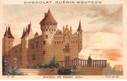 Chromos -COR12086 - Chocolat Guérin-Boutron - Château De Busset - Allier - 6x11cm Env. - Guérin-Boutron