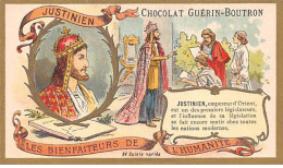 Chromos - COR10152 - Chocolat Guérin-Boutron -  Les Bienfaiteurs De L'humanité - Justinien - 6x10 Cm Environ - Guerin Boutron