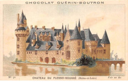 Chromos -COR12071 - Chocolat Guérin-Boutron - Château Du Plessis-Bourré - Maine-et-Loire - 6x11cm Env. - Guérin-Boutron