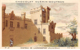 Chromos -COR12066 - Chocolat Guérin-Boutron - Château De Lagrangefort - Puy-de-Dôme - 6x11cm Env. - Guérin-Boutron