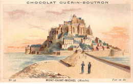 Chromos -COR12064 - Chocolat Guérin-Boutron - Mont-Saint-Michel- Manche - 6x11cm Env. - Guérin-Boutron