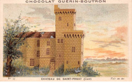 Chromos -COR12055 - Chocolat Guérin-Boutron - Château De Saint-Privat - Gard - 6x11cm Env. - Guérin-Boutron