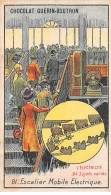 Chromos -COR11853 - Chocolat Guérin-Boutron - L'électricité - Escalier Mobile électrique - Hommes - Femmes-  6x10cm Env. - Guerin Boutron