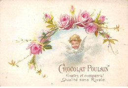 Chromos -COR11989 - Chocolat Poulain - Roses - Ange - 7x10cm Env. - Poulain