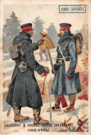 Chromos -COR11785 - Chocolat Grondard - Adjudant - Soldat Garde Infanterie - Tenue D'hiver  -  7x10cm Env. - Other & Unclassified
