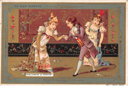 Chromos -COR11948 - Au Bon Marché - Femmes - Robes - Fleurs - Homme  -  7x11cm Env. - Au Bon Marché
