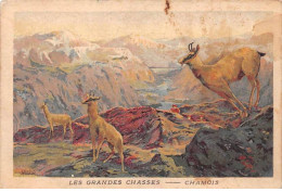 Chromos -COR11737 - Magasins Aux Quatre Arrondissements - Les Grandes Chasses - Chamois -  7x10cm Env. - Otros & Sin Clasificación