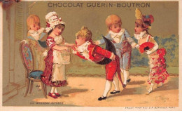 Chromos -COR11916 - Chocolat Guérin-Boutron - Hommes - Femmes - Chaise -  6x10cm Env. - Guerin Boutron