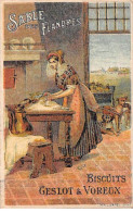 Chromos -COR11710 - Sablé Des Flandres - Femme - Chiens - Table -  5x9cm Env. - Autres & Non Classés