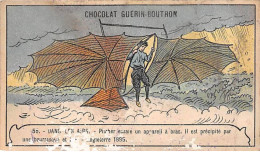 Chromos -COR11902 - Chocolat Guérin-Boutron - Dans Les Airs - Pincher - Appareil à Bras -  6x10cm Env. - Guerin Boutron