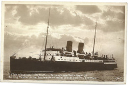 CPA  S.S. Isle Of Guernsey - Southern Railway Company For The Southampton To Channel Islands Ferry Service - Piroscafi