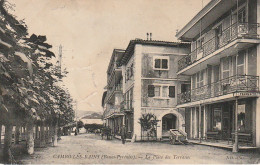 ZY 92-(64) CAMBO LES BAINS - LA PLACE DES TERRASSES - PHARMACIE BASQUAISE - 2 SCANS - Cambo-les-Bains