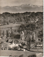 ZY 92-(64) LUCQ DE BEARN - LES PYRENEES ET L' EGLISE VUES DE CHEZ CLAVERIE - 2 SCANS - Otros & Sin Clasificación