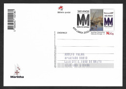 Portugal Entier Postal 2023 Musée De La Marine Cachet Navy Museum Stationery Pmk Bateau Moulin Ship Windmill - Interi Postali