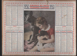 Calendrier PTT 1950  Imp Oller  Complet De Ses Feuillets  5CAL PTT 1950M) - Grand Format : 1941-60