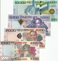 Sierra Leona 1000-2000-5000-10000 Leones 2021. UNC FREE SHIPPING - Sierra Leona