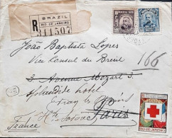 1914 1918 Enveloppe Brazil Rio De Janeiro Pour Paris - Brieven En Documenten