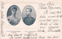 PRINCESSE ELISABETH DE LA BAVIERE_PRINCE ALBERT(FAMILLE ROYALE) CARTE GAUFREE - Royal Families