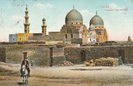 ZY 102- CAIRE ( EGYPTE ) LE CAIRE - TOMBEAUX DES KHALIFES - CARTE COLORISEE - 2 SCANS - Kairo