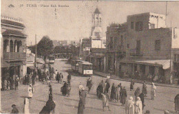 ZY 103- TUNIS ( TUNISIE ) - PLACE BAB SOUIKA - ANIMATION  - 2 SCANS - Tunisia