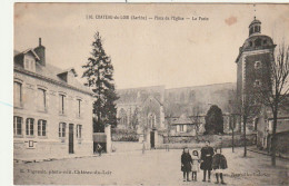 ZY 106-(72) CHATEAU DU LOIR - PLACE DE L' EGLISE - LA POSTE - ANIMATION - PHOTO. EDIT. VIGNAULT, CHATEAU DU LOIR - Chateau Du Loir