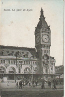 ZY 111-(75) LA GARE DE LYON , PARIS - ANIMATION - 2 SCANS - Stations, Underground