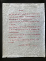 Tract Presse Clandestine Résistance Belge WWII WW2 'Messieurs, Devant La Recrudescence De La Répression Nazie...' - Dokumente