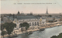 ZY 112-(75) PANORAMA VERS LA NOUVELLE GARE D' ORLEANS , PARIS - CARTE COLORISEE - 2 SCANS - Métro Parisien, Gares