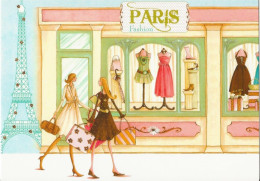 CPM PARIS Tour Eiffel , Shopping Dans Les Boutiques Parisiennes - Hedendaags (vanaf 1950)