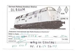 QSL - ALLEMAGNE - Train - Radio-amateur