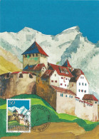 LIECHTENSTEIN. MAXICARD FIRST DAY. VADUZ CASTLE. 1986 - Maximum Cards