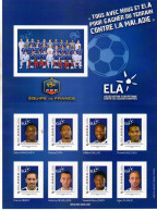Collector France ELA ** Association Européenne Contre Les Leucodystrophies  Equipe France Football 10 T Adhésif  2009 - Nuevos