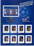 Collector France ELA ** Association Européenne Contre Les Leucodystrophies  Equipe France Football 10 T Adhésif  2009 - Nuovi