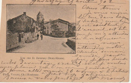 ZY 117-(79) JAVARZAY - UNE RUE - PHOT. VALLET , CHEF BOUTONNE  - 2 SCANS - Autres & Non Classés