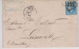 REIMS, 1865, GC 3103 Sur Napoléon N°22 ( SN24/86/2.1) - 1849-1876: Classic Period