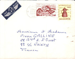 ALGERIE AFFRANCHISSEMENT COMPOSE SUR LETTRE POUR LA FRANCE 1975 - Argelia (1962-...)