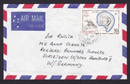 Kiribati: Airmail Cover To Germany, 1984, 1 Stamp, Island Map, Flying Fish, Rare Real Use (damaged At Back) - Kiribati (1979-...)