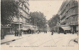 ZY 121-(83) TOULON - BOULEVARD DE STRASBOURG - ANIMATION - CAFES - 2 SCANS - Toulon