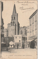 ZY 122-(84) AVIGNON - PLACE CARNOT ET EGLISE SAINT PIERRE - COMMERCES - 2 SCANS - Avignon