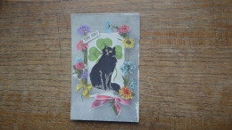 Ancienne Carte , De Bonne Année "" Chat "" - Nouvel An