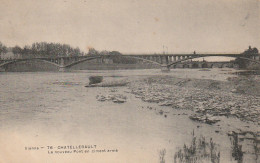 ZY 124-(86) CHATELLERAULT - LE NOUVEAU PONT EN CIMENT ARME - 2 SCANS - Chatellerault