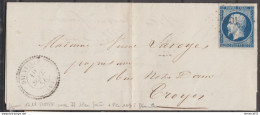 SUPERBE POSTFS Case 77 En BLEU FONCE OBLI LPC 1095 Dienville (+60€) Càd 22 - 1853-1860 Napoléon III