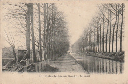 ZY 132-(93) NOISY LE SEC VERS BONDY - LE CANAL - ANIMATION - CANTONNIER - 2 SCANS - Noisy Le Sec