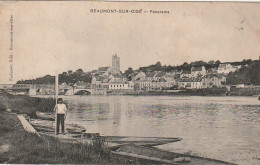 ZY 134-(95) BEAUMONT SUR OISE - PANORAMA - ANIMATION - PASSEUR - 2 SCANS - Beaumont Sur Oise