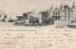 ZY 135- MONTE CARLO - CASINO ET JARDINS - CACHET GRAND HOTEL BAUMGARTEN & VICTORIA , THOUNE ET MENTON - Casino